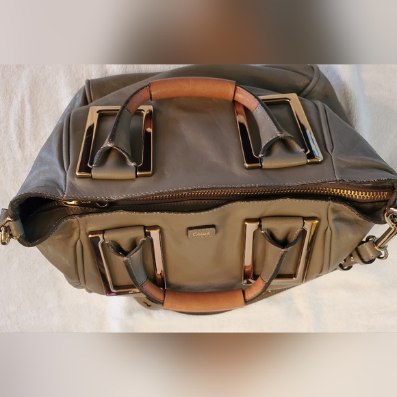 CHLOE Handbag-"ETHEL" satchel medium size and crossbody- LeatherCalfskin - Picture 5 of 14